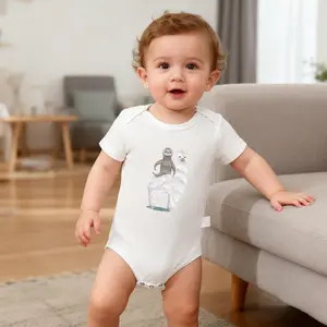 Chill Sloth, Fluffy Llama Best Friends Forever Baby Bodysuit, Funny Infant Newborn Clothes 100% Cotton Jumpsuits Baby Boys Girls Casual Rompers Baby Gift Baby Short Sleeves Onesie Clothes Letter Pattern Baby Outfit for Outdoor Indoor