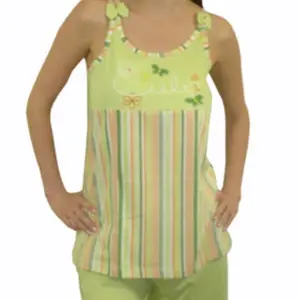 2 pc CUTE 100% PURE EGYPTIAN COTTON PAJAMA IN LIME M Size