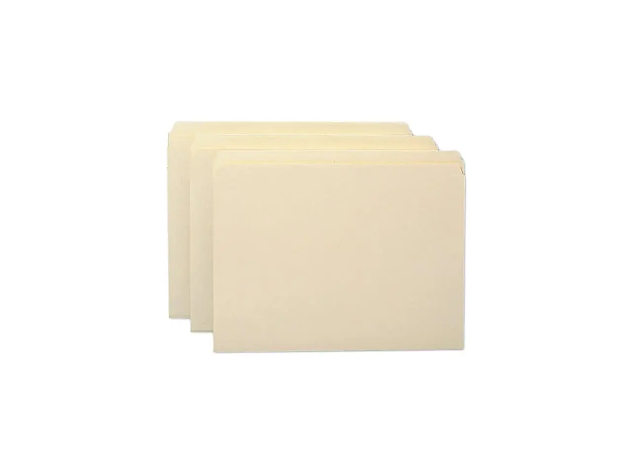 Smead 10300 File Folders, Straight Cut, One-Ply Top Tab, Letter, Manila, 100/Box