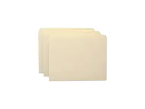 Smead 10300 File Folders, Straight Cut, One-Ply Top Tab, Letter, Manila, 100/Box