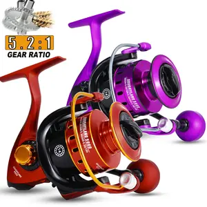 Sougayilang 1000-4000 Series Spinning Reel 5.2:1 Drag Capacity 8KG/18LB Durable Metal Reel for Freshwater and Saltwater Tackle Fishing Gear