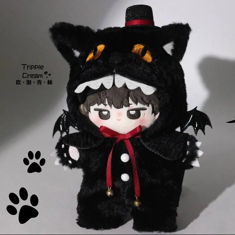 20cm Unisex Cotton Doll Clothes - Halloween Witch Outfit or Black Cat Costume, Cute Outfit for Plush Dolls (Toys & Hobbies DIY Specialty Supplies)