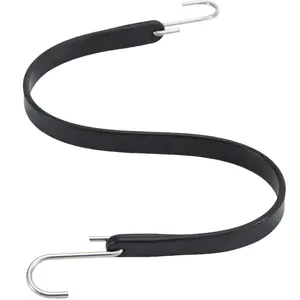 VEVOR Rubber Bungee Cords, 53 Pack 21" Long, Weatherproof Natural Rubber Tie Down Straps with Crimped S Hooks, Heavy Duty Outdoor Tarp Straps for Securing Flatbed Trailers, Canvases, Cargo, and More