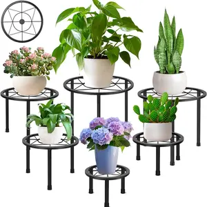 Metal Plant Stands(6 Pack), Artificial Metal Stands,Heavy Duty Plant Stand, Anti-Rust Iron Flower Pot Stands Outdoor Plant Holder, Potted Plant Shelf for Living Room Balcony Garden Patio,Plant Shelf, Plant Hanger Outdoor Plant Rack