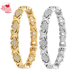 City Fashion Copper Bracelets for Women, Ultra Strength Magnetic Bracelet with 3800 Gauss Magnets & Sparkling Cubic Zirconia, Adjustable,charm bracelet Rhinestone Decorated Bangle-MothersDayGift