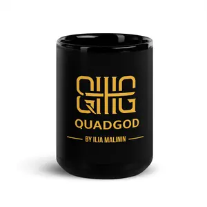 QuadGod-Ilia Malinin Black Glossy Mug 15 oz