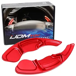 iJDMTOY Sports Red A-Spec Style Aluminum Larger Paddle Shifter Extension For Acura 2013-17 MDX, 2013-22 ILX, 2013-16 RDX, 2015-20 TLX, 2009-14 TSX