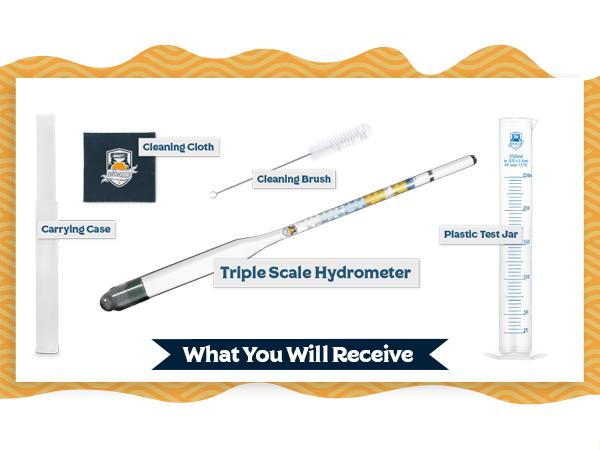 Complete Hydrometer Test Kit with Plastic Test Jar