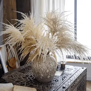 Artificial Elegant Reed Grass Stem 39" Tall Decor Decorative