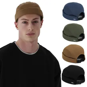 UNDERCONTROL Cotton Docker Hat – Brimless Cap with Tactical Buckle Strap, 4 Seasons Durable Camp Crown Fisherman Cap for Unisex Daily Wear Men Women