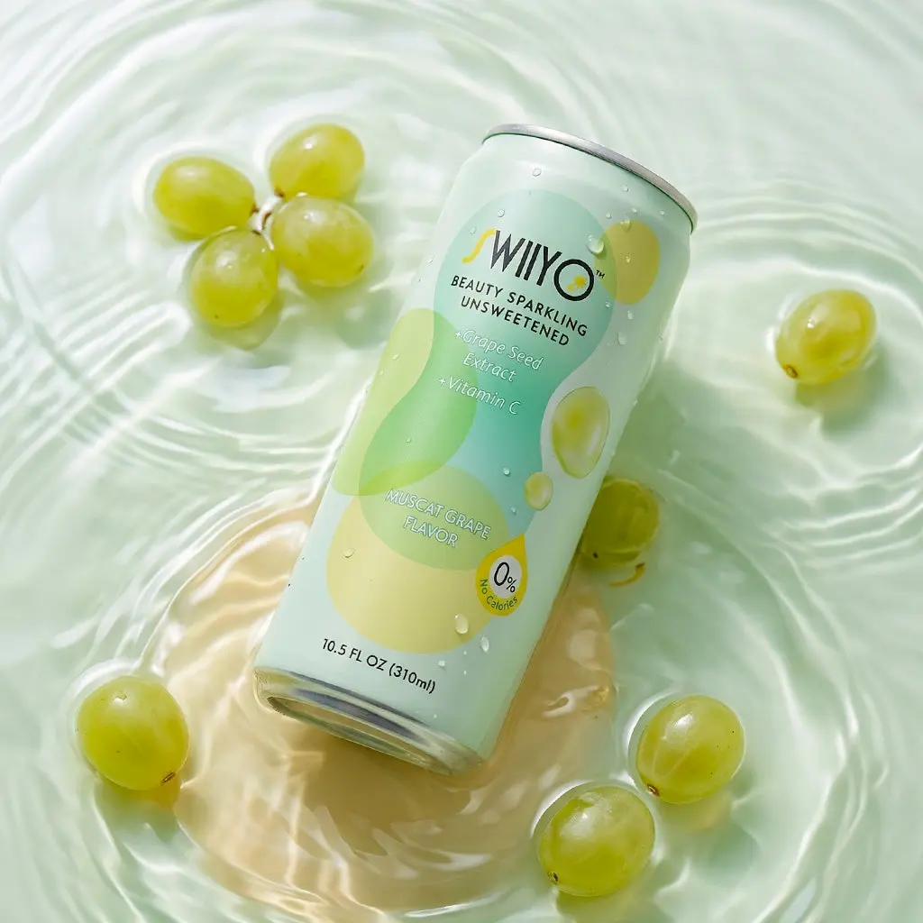 Swiiyo Aura Beauty Sparkling Water – Unsweetened Muscat Grape