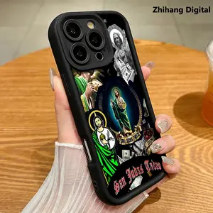 Creative Jesus Phone Case for iPhone 17 Air 16 Plus 15 Pro Max 14 13 12 11 Sleek Shockproof Lightweight Cover with Protection Protective drop-proof phone case Cellphone Smartphone