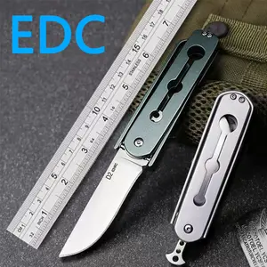 Portable Pocket Knife - Stainless Steel Blade, Aluminum Alloy Handle, Lightweight & Convenient for Camping, Barbecuing & Outdoor Activities