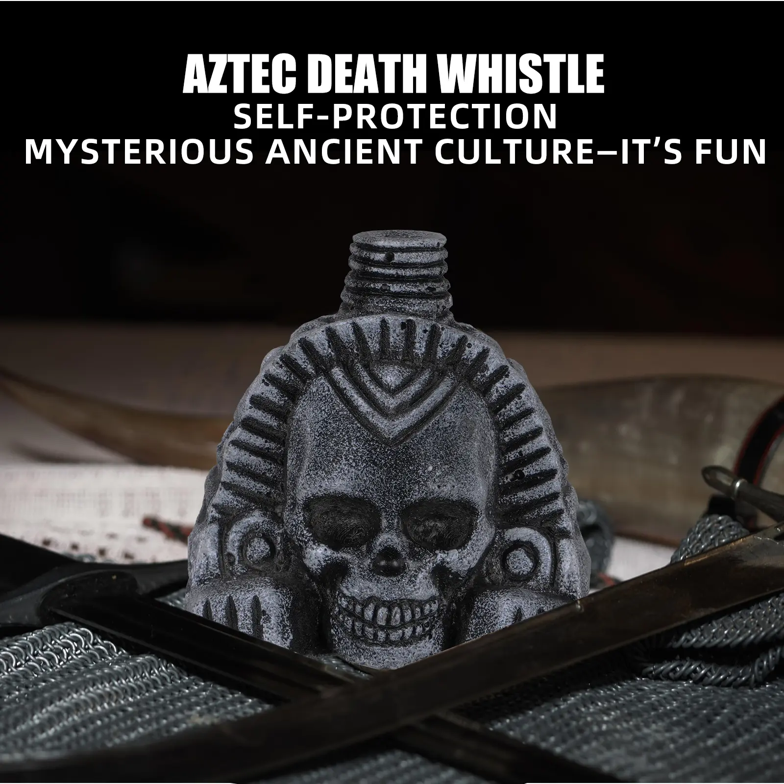POGOLAB Real Screaming Aztec Death Whistle Loudest Authentic Human