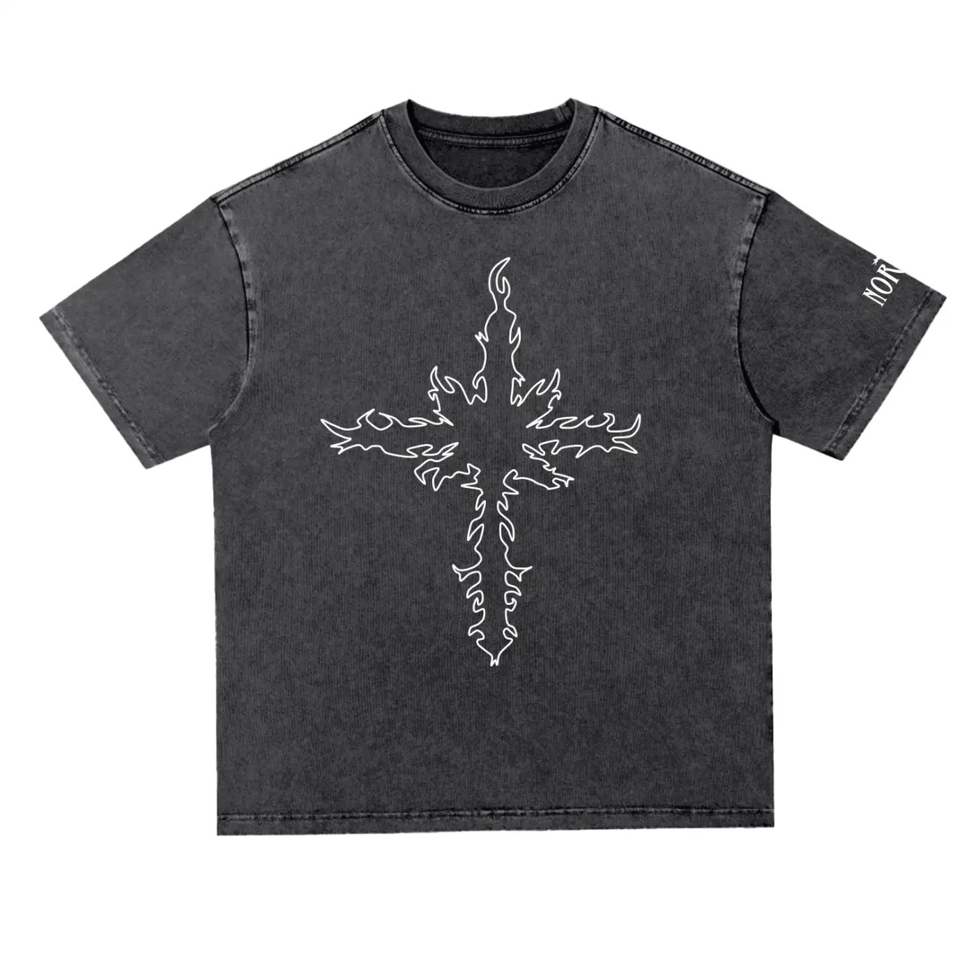 Snow Washed Heavyweight Oversize T-Shirt w/ Logo