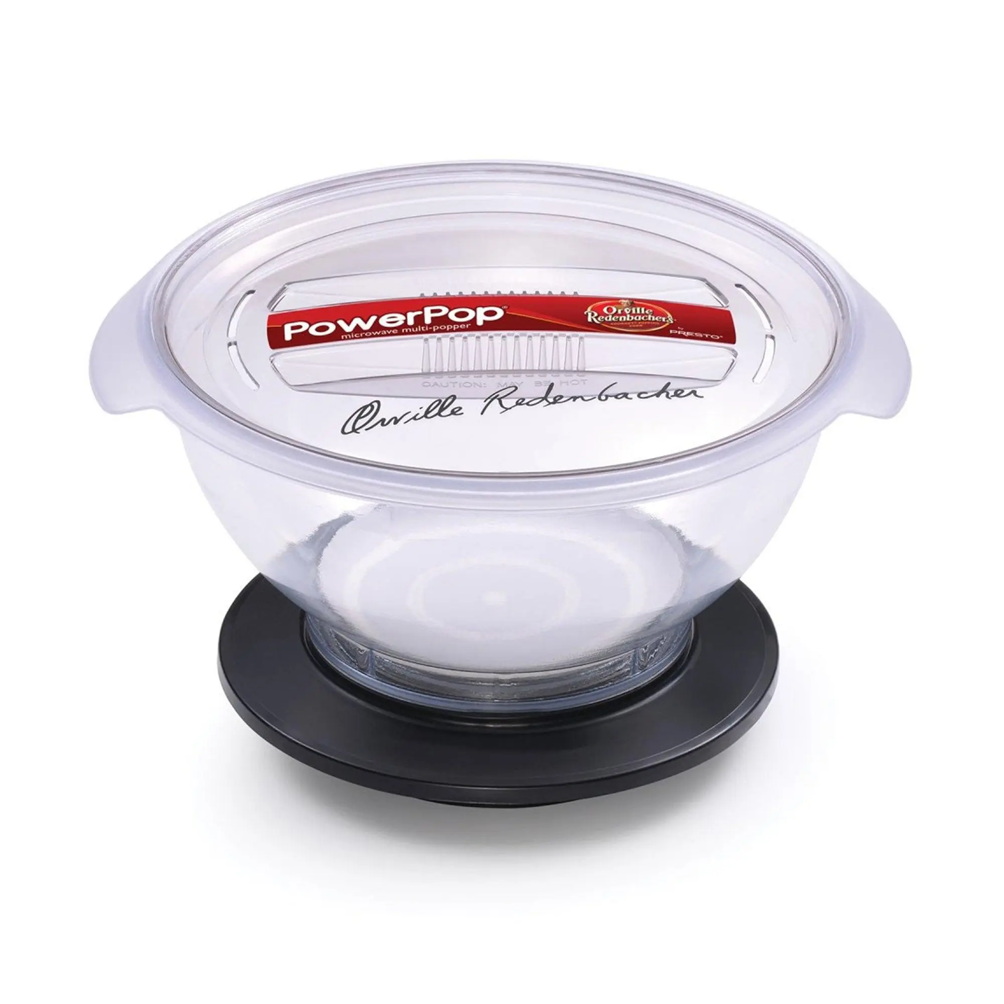 Presto PowerPop Microwave Popcorn Popper, Quick Popcorn Maker, 3 Quarts, Black
