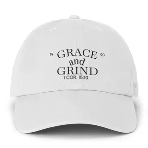 Grace and Grind cap | Christian scripture 1 Cor 15:10 embroidered hat