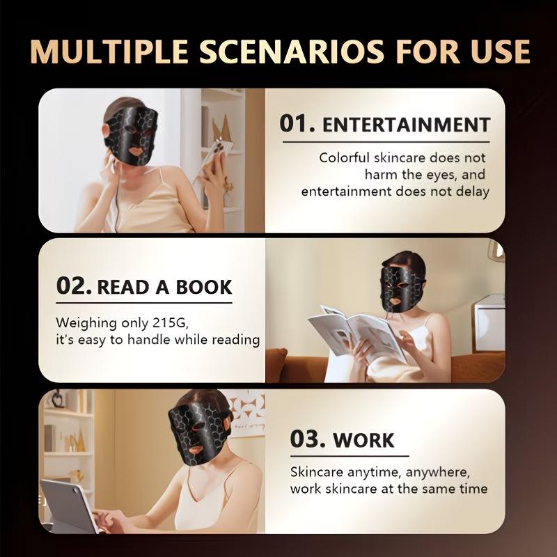 Red Light Therapy for Face Red Light Mask Infrared LED Mask Light 660nm & 850nm Near Infrared Light Therapy Mother's Day Gifts for Her