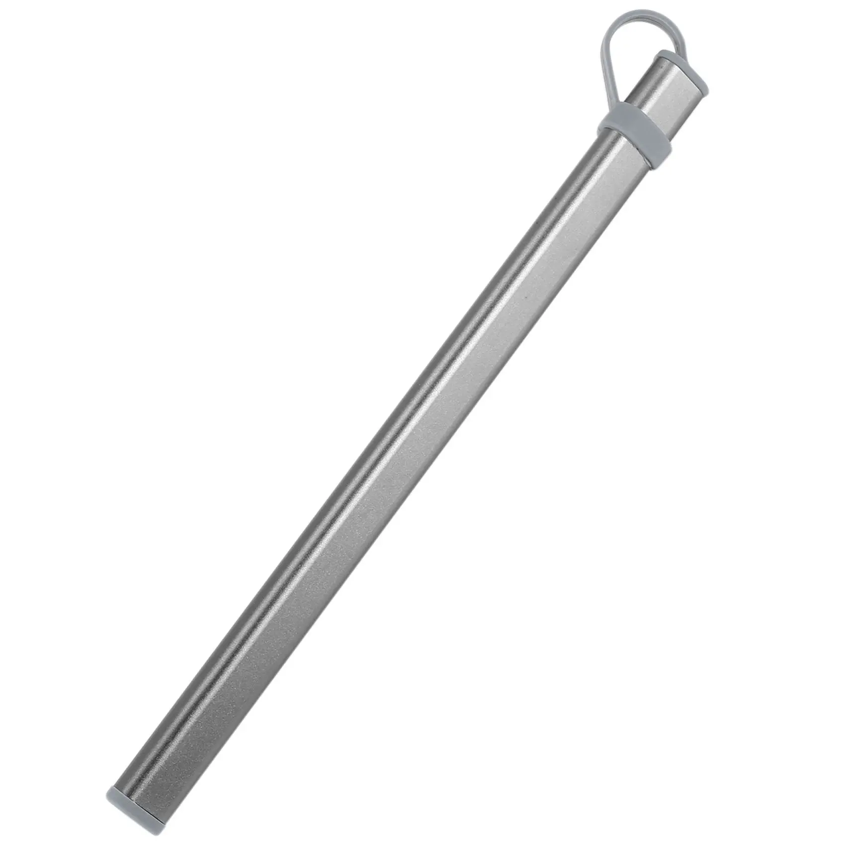Aluminum Alloy Chopsticks Storage Tube, Travel-Friendly Gray Car Interior Accessory Fastener & Clip Organizer (Titanium Chopsticks Not Included)