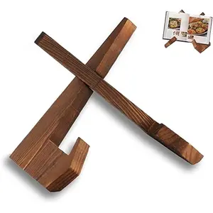 Wooden Cookbook Stand - High-Quality Wooden Kitchen Counter Stand, Versatile for Displaying Recipes, Artwork, and More