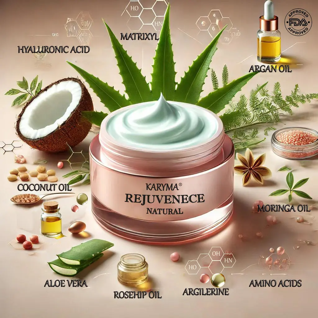 KARYMA Natural Gel moisturizing, combining aloe vera and botanical oils, enriched with anti-aging actives.