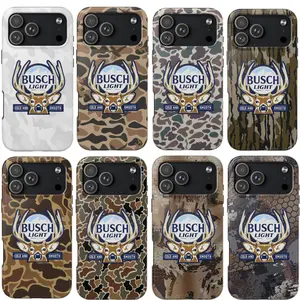 Busch Light Camo Phone Case, Deer Hunting Camo Aesthetic For iPhone 17 16 15 14 13 12 11 X 8, Ol School Camo, Durable Accessories, Gifts, Outdoorside