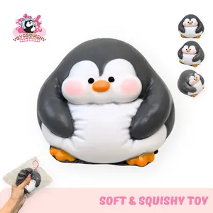 YOYOSQUISHY Sofa Penguin Taba Squishy Toy Cozy & Adorably Squishy Food-Grade Silicone Stress Reliever in Gift-Ready Box Soft Muddy Texture