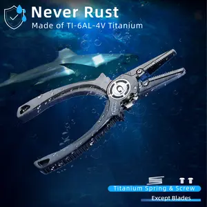 Gomexus Offshore Plier X Titanium Fishing Pliers 7.5'', Dual Cutter, Heavy-Duty, Never Rust