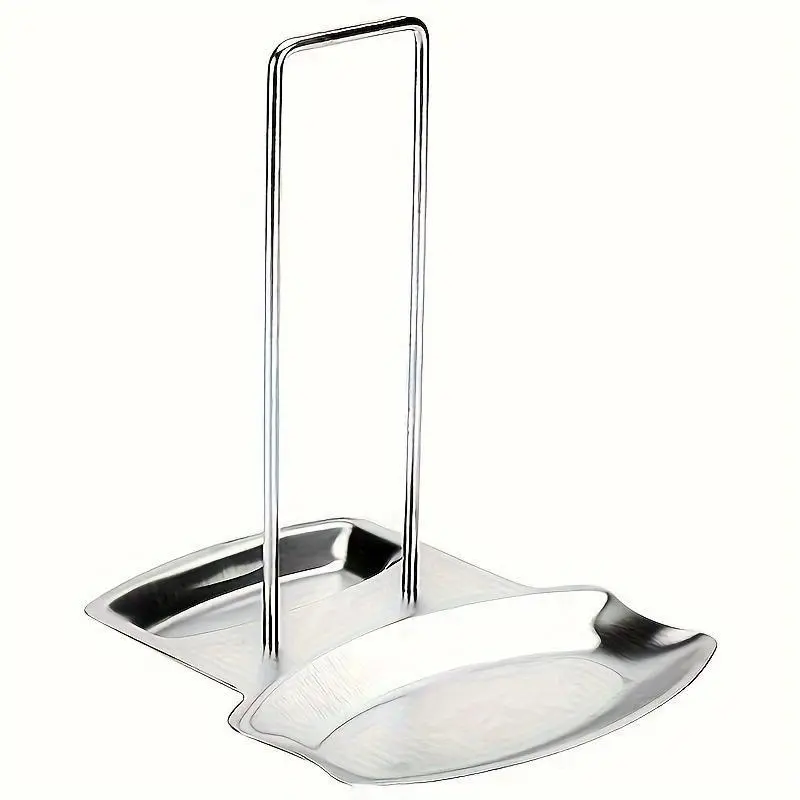 Stainless Steel Lid and Spoon Rest Kitchen Utensil Holder, Modern Cookware Kitchenware Accessory for Home Kitchen, Dining Room and Barbecue Use