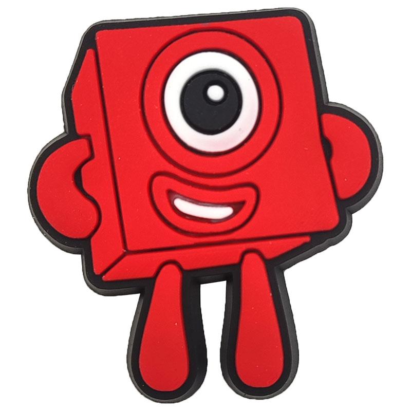 Cartoon Number Pattern Croc Shoe Charms for Kids Boys Girls Women Men PVC Wristband Sandals Clog Accessories Party Favor with Dragon and Character Designs Footwear