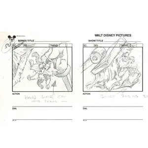 Chip n Dale Rescue Rangers Original Production Animation Storyboard Walt Disney FIRST EPISODE 1988 A153