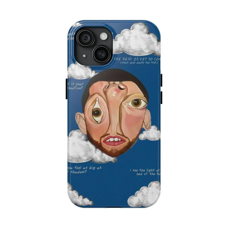 Retro Mac-Miller Two-In-One Drop-Resistant Mobile Phone Case for iPhone17 16 15 14 Pro Max Pro Plus and Samsung S25 24 23 Protection Safety Hip Hop Art Phone Case, Rapper Protection Shell