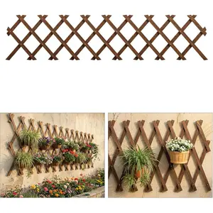 Expandable Garden Trellis, 13.1" x 67" Trellis for Climbing  Outdoor, Wooden Lattice Fence Wall Panel Lattice Panels for Outside, for Climbing  Vine Ivy Rose Cucumbers Clematis(1PC)