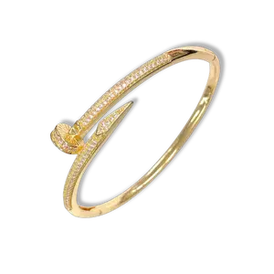 Rich - Diamond Accent Nail Bangle