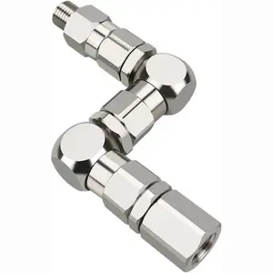 ZHUITU 1/4 Z-Type Rotary Joint Paint Sprayer Pump Accessory - Z-Swivel 6500PSI Stainless Steel 360 Universal Rotation Connector