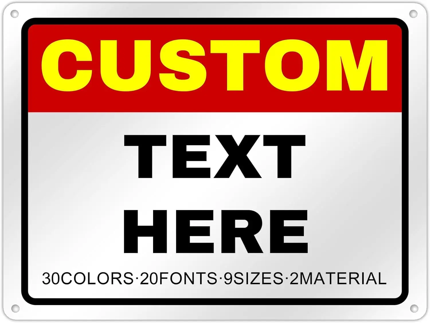 Signs Outdoor Metal Indoor Custom Metal Sign Customized Sign for Office Business Home Workplace Delivery Street Shop Yard Signs Design Your Own Logo Text 12×8in