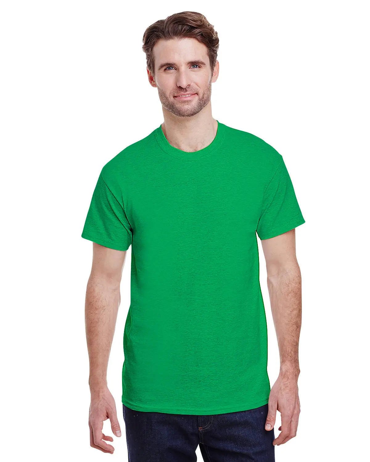 Gildan Adult Heavy Cotton™ T-Shirt (Antique|Heather|Blue Colors) Casual Crewneck Shortsleeve Classic