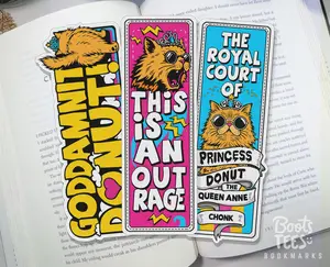 [High Quality_Tassel Included] Dungeon Crawler Carl Wooden Bookmark Set, Princess Donut Quotes with Art, DCC Merch Artwork, LitRPG fan, BootsTees Page Marker dungeon crawler gift