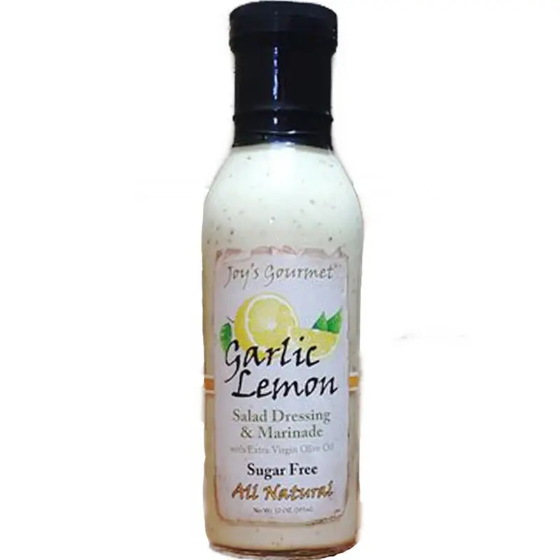 Garlic Lemon Salad Dressing and Marinade 12oz Dip Sauce