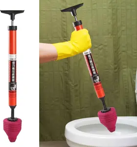 Heavy-Duty Air Pressure Toilet Drain Cleaner, Designed to Unclog Pipes, Featuring a Toilet Suction Cup And Effective for Sinks And Showers, with an Ergonomic Handle for Ease of Use