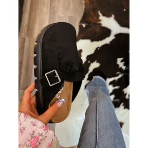 The Callie Platform Clogs- Black