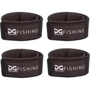 Fishing Rod Straps for Casting, Spinning, or Fly Rods, Pole Ties (4-Pack)