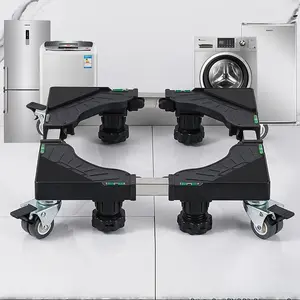Universal Appliance Base, High Strength Alloy Frame Rubber Feet Pad Anti-Slip Shock Absorption Reduces Noise, with Swivel Wheels, Lockable Wheels