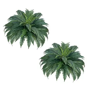 Summervibes VEVOR Artificial Ferns 2 Pcs, Natural Spread Diameter 35 - 39 Inch, Large Hanging Artificial Boston Ferns, Fake Plant Wall Decor with 35 Branches, Faux Fern for Home and Office (Flowerpot Unincluded)VEVOR Super Brand Day