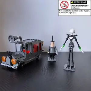 Skeleton Christmas Eve Deer Cart Building Blocks Model Building Kit American Animated Male Protagonist Classic Scene Assembled Bricks with Gift Box Toys Creative Holiday Gifts