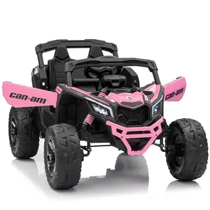 KerryYoo SU5 24V Ride on Toys for Big Kids,4x200W,2 Seater Electric Ride on UTV 4WD/2WD,EVA Rubber Tires,4x4 Shock Absorbers,Remote Control,Licensed Can-Am,Bluetooth - Pink