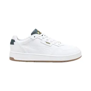 PUMA Mens Court Classic Lux Lace Up Sneakers Shoes Casual - White