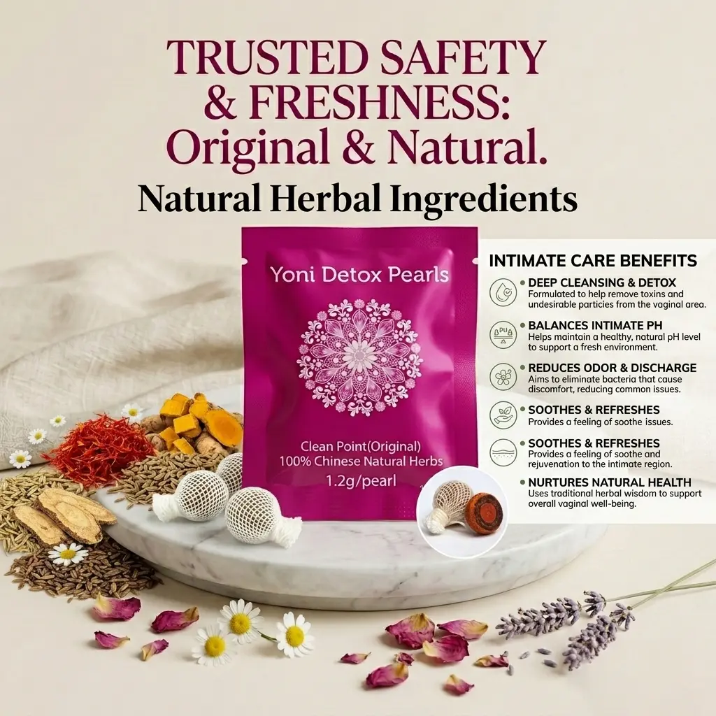 Women's Yoni Detox Pearl Cleanser Pack - 10pcs 100% Natural Organic Herbal Solid, Gentle Intimate Wash for Daily Feminine Self-Care, Vaginitis Relief, Unscented Wipes