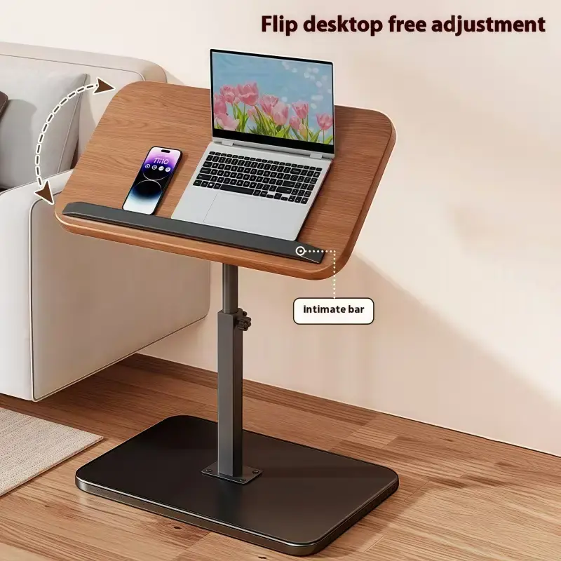 Adjustable Rolling Standing Desk - Laptop-Friendly Sit-to-Stand 2-in-1 Contemporary Elevated Bedside Table, Modern Minimalist Indoor Furniture for Home Office, Study, RV Use, Laptop-Friendly Bedside Tables, Sit-To-Stand Bedside Tables