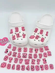 Hole Shoe DIY Decoration Clips, 26/37 Vibrant Letters Cartoon Design, Perfect for Customizing Footwear, Trendy Accessory for Fashionistas